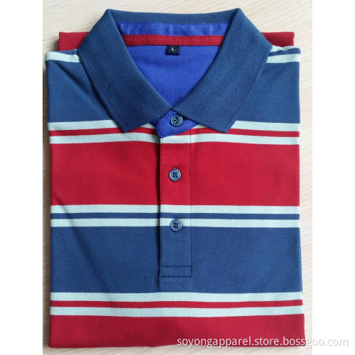 100% Pure Cotton Men's Yarn Dyed Polo Shirts